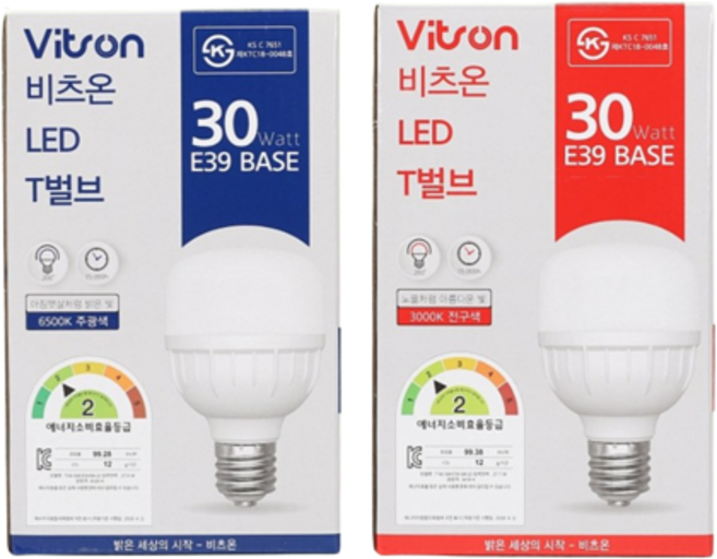 비츠온 LED램프 LED벌브 T벌브 E39 30W 주광색 전구색, 1개