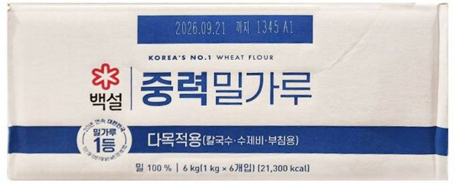 곰표 밀가루 중력다목적용, 1kg, 6개
