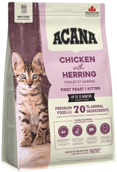 ACANA 愛肯拿 第一盛宴 雞肉鯡魚幼貓飼料 70%動物成分 1.8kg, 雞肉+蔬菜, 1袋