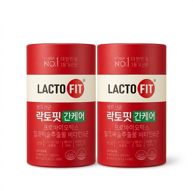 [최신제조] 정품 락토핏 간케어 종근당건강 60포, 120g, 2개