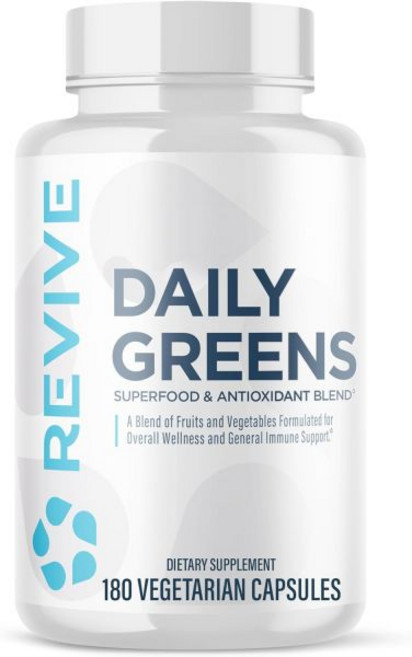 Revive MD Daily Greens Supplement for Men & Women - Superfood & Antioxidant Blend with Digestive E, Revive MD Daily Greens Supplem, 1개