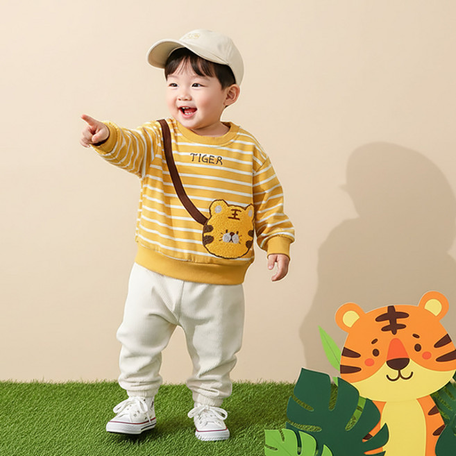 몽실이 애니멀스트라이프 맨투맨 상하복 아동 어린이 남아 여아 가을 봄 외출복