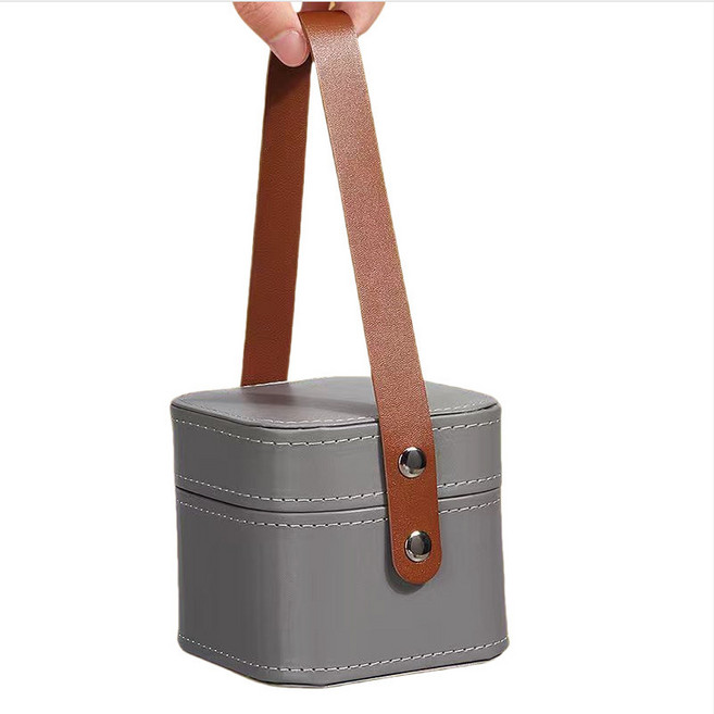 茶器堂 旅行茶具組 陶瓷功夫快客杯 戶外露營旅遊泡茶壺, 1個, 單旅行灰色包