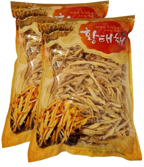 세기물산 강원도 황태채 황태구이 황태무침 재료 명태채 국산황태채 국산명태채 국내가공 국산, 1개, 500g