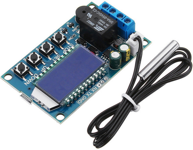 디지털 온도조절기 고정밀 디스플레이 온도 컨트롤러 모듈 냉동 난방, 1개