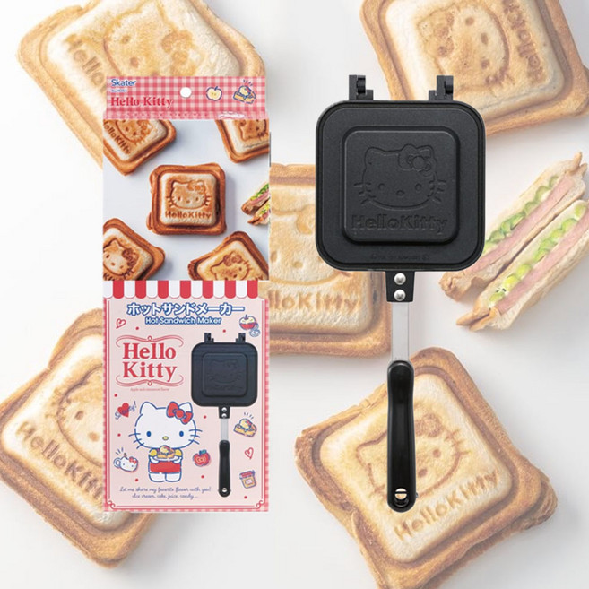 Skater 스케이터 핫샌드위치 메이커 헬로우 키티, 블랙, 1개