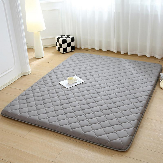 바닥에서 자는 침대 접이식 매트 요가 방습 이동식매트 수습제거 두꺼운 제품 사계절 필라테스, 1.진한회색 100x200cm