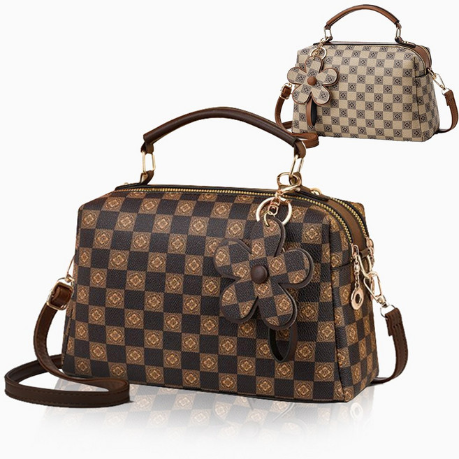 여성 외출가방 크로스백 효도백 핸드백 엄마 어머니 선물 엄마선물 할머니 40대 50대 60대 중년 선물 숄더백 - 플라워 패턴 크로스백