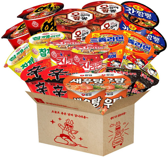 용세트 큰컵라면 18종 컵라면세트 자취생선물, 1개
