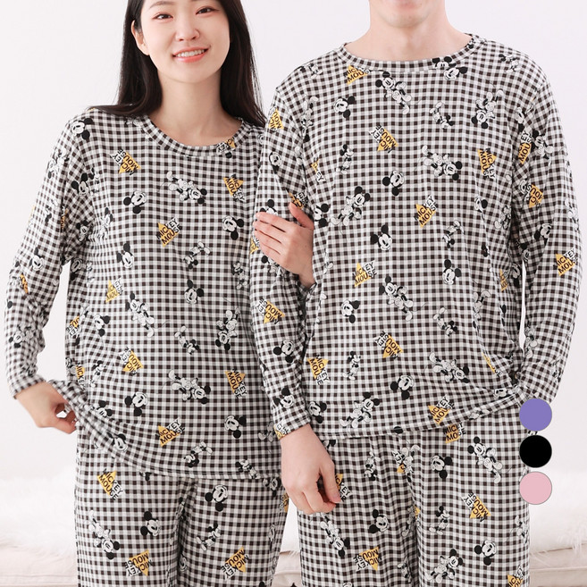 투와이 디즈니 남녀공용 피치 잠옷 상하의 세트 DG182