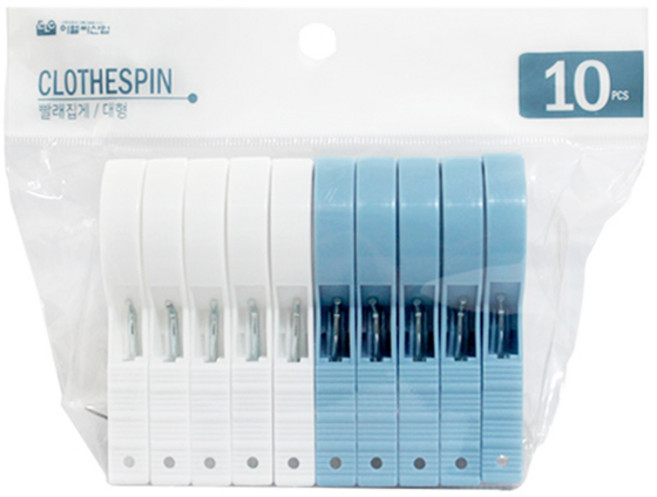 이엘씨 빨래집게 대형 10P 생활용품 > 세탁용품 빨래줄/빨래집게, 상세페이지참조, 10개