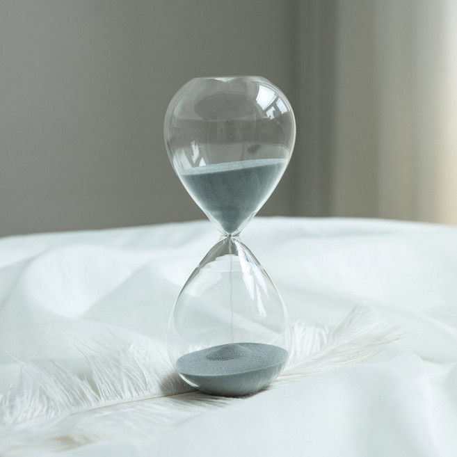 케이트가든 유리 모래 시계 골드 실버 5분 타이머 인테리어 소품