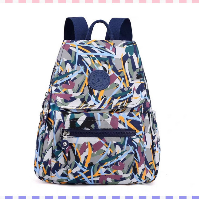 슈슈백 여성 후드 소형 패턴 백팩 직장인 어머니 배낭 가방 여행 가벼운 백팩