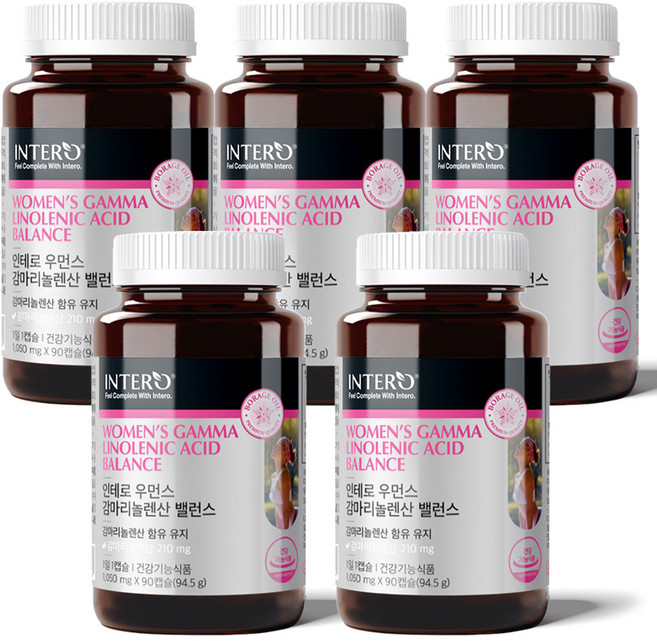 캐나다산 감마리놀렌산 보라지유 여성에게 좋은 보라지오일 GLA, 90정, 5개