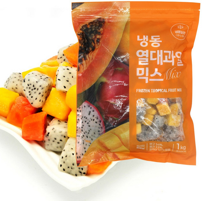 냉동 열대과일3종믹스 1kg, 1개