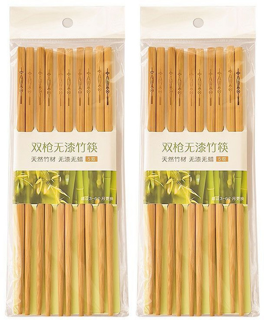 年年有魚 防黴竹筷, 1個, 年年有魚 防黴竹筷10雙