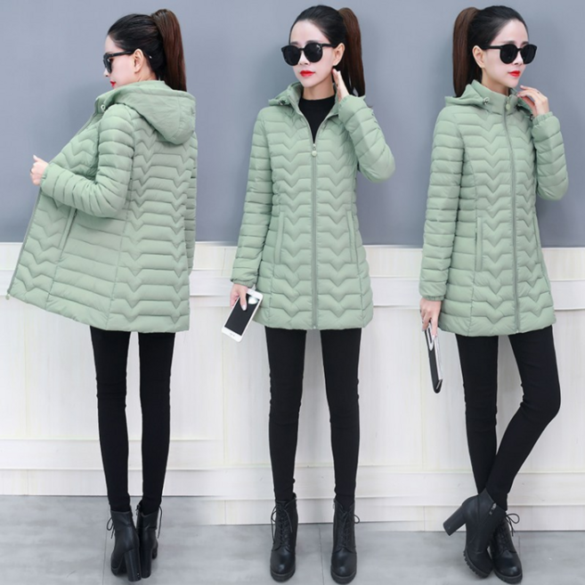 여성 빅사이즈 패딩 점퍼 누빔 경량패딩 겨울 XF88 QOYO