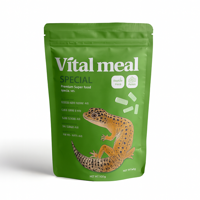 바이탈밀츄 크레스티드게코 레오파드게코 도마뱀 펠렛사료, 1개, 200g