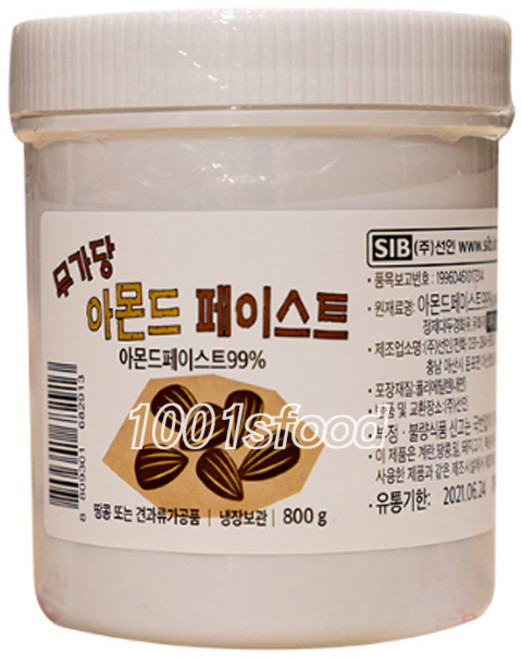 선인 무가당 아몬드 페이스트 800g, 1개
