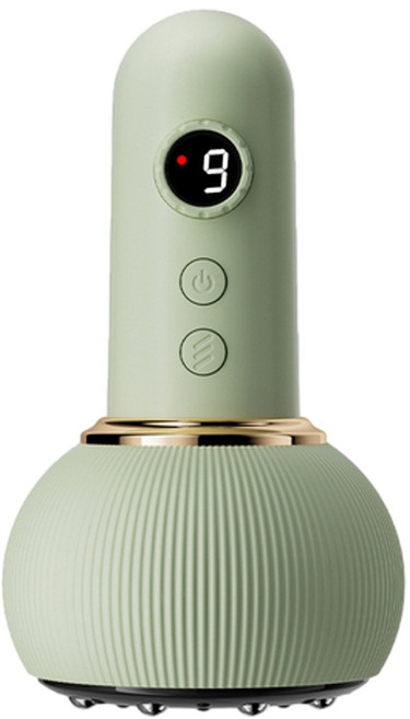 HANQI 電動拔罐器 刮痧儀 經絡刷 全身按摩吸痧機 家用疏通儀, 綠色, 1個