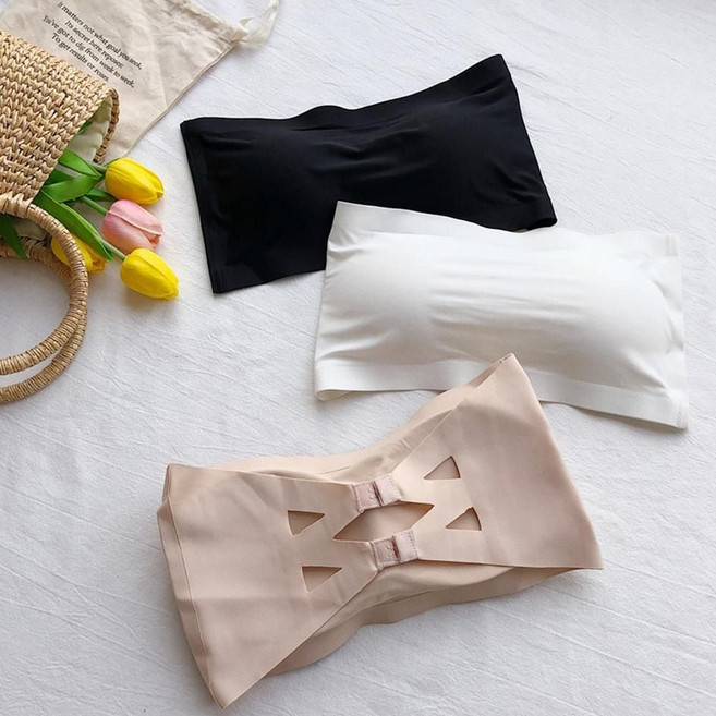 콜크 끈없는 심리스 튜브탑 SD240407 캡브라 여성 여자 나시 망고나시 언더 쿨