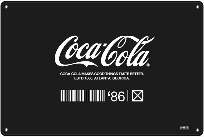 코카콜라 캠핑 그라운드 시트 (바닥 방수포 돗자리), 블랙