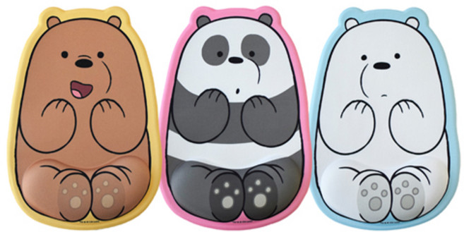 위베어베어스 손목 보호 마우스패드, 아이스베어, 1개