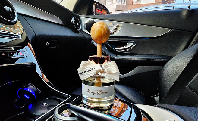 딥블러쉬 우드볼 비치형 차량용 퍼퓸 디퓨저 50ml, 블랙, 상딸33, 1개, SANTAL33