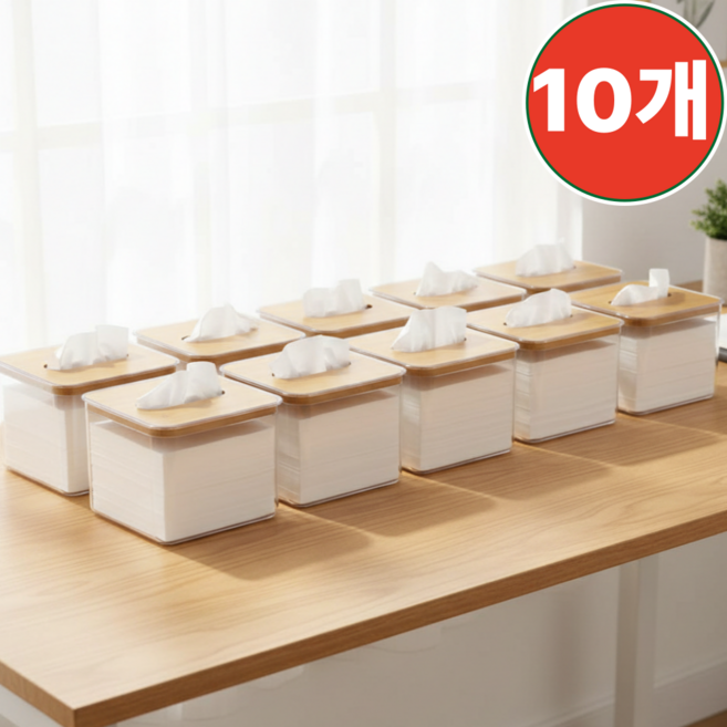 또담 업소용 식당 테이블 티슈 냅킨케이스, 10개, 투명