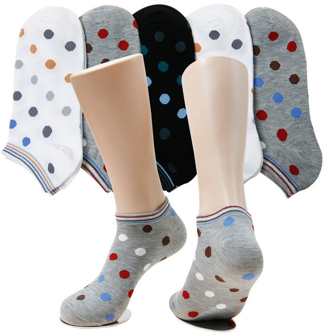 양말쟁이 남성 땡땡이 스니커즈 발목양말