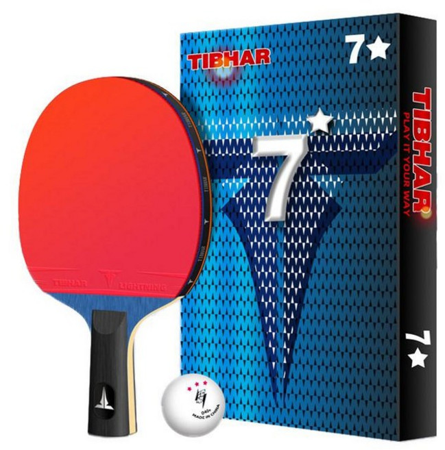 DHS 탁구 라켓 전문 허리케인 완제품 패들, 06 T6007-CS, 1개, 7성 완제품 스트레이트 패들 CS 짧은 손잡이