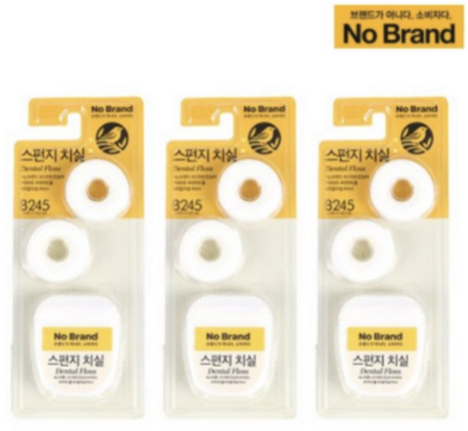 노브랜드 스펀지 치실 3입 x 3개 / 플라그 / 치주염, 3개입