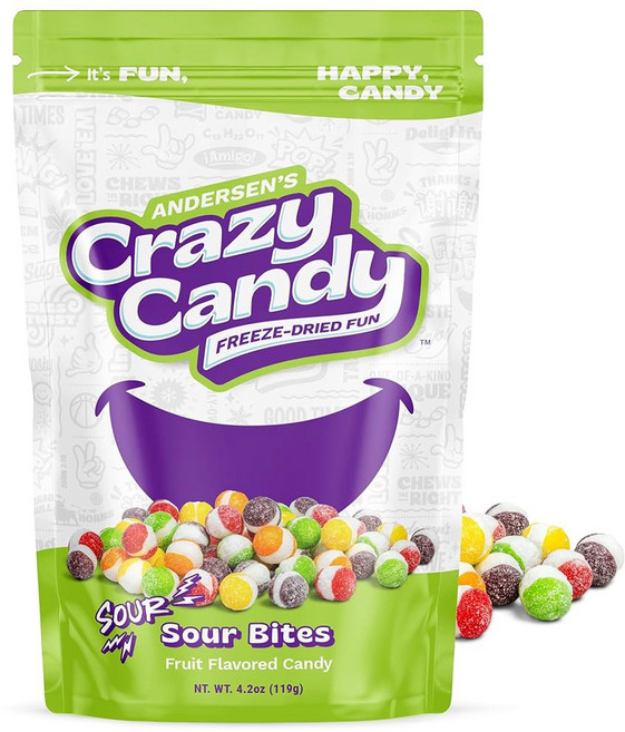 얼린 말린 버터 취성 캔디 질감의 가벼운 취성 미친 사탕 통기성 땅콩, Sour Bites