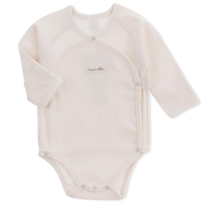 오가닉붐 네츄럴 스냅 신생아 배냇 바디슈트