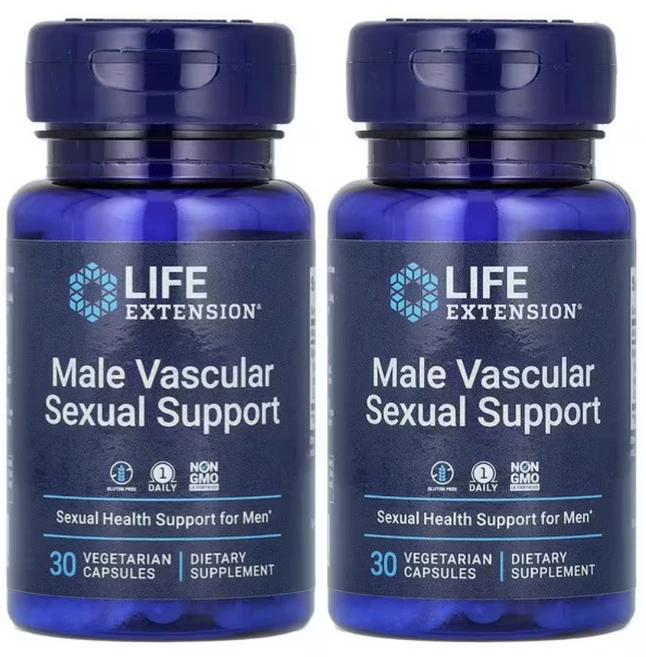남성 혈관 건강 및 성기능 지원 라이프익스텐션 100mg 베지캡슐, 30정, 2개 - 쿠팡