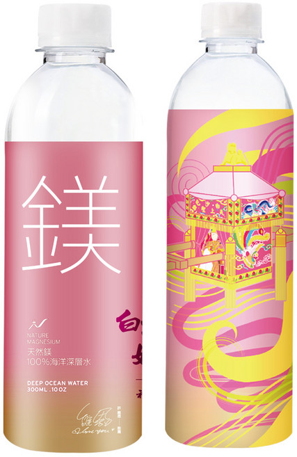 天然鎂 海洋深層水 白沙屯媽祖聯名款 300毫升 24瓶裝, 1套, 300ml
