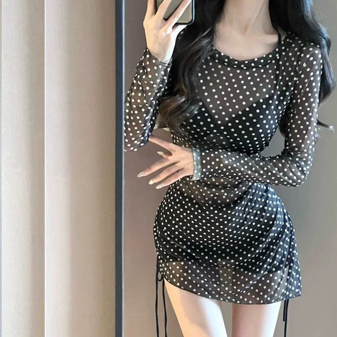 新款長袖罩衫比基尼 泳衣女