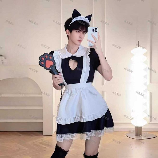 메이드복 남자 귀여운 졸업사진 졸사 남성 버전