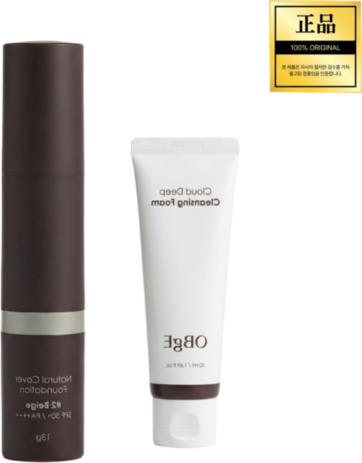 본사 출고 정품 [1등파데] 오브제 내추럴 커버 파운데이션 기획세트(증정Event+클렌징폼) 스타들이 반한 유명한 입소문템, 2호 기획(+클렌징폼), 1개