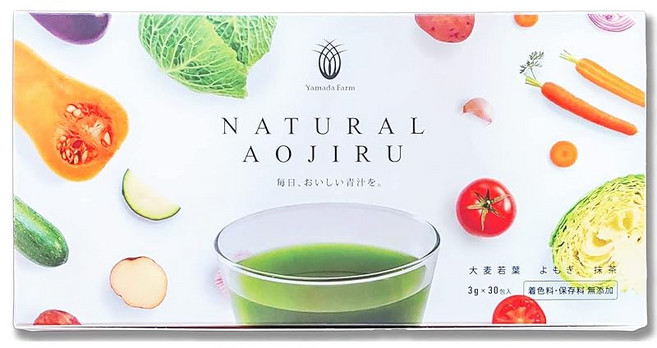 도 안심하고 마시기 좋은 녹즙 NATURAL AOJIRU 30포 야마다노 아오지루 보리와카바 말차 쑥 무첨가 무설탕 차 느낌으로도 마시기 쉬운 녹즙