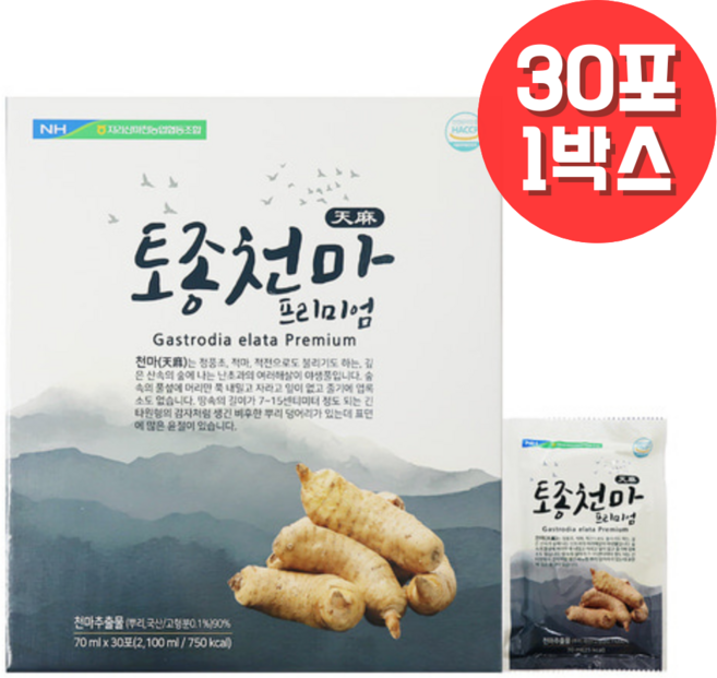 지리산마천 농협 협동조합 토종 천마 프리미엄, 1박스, 2.1L