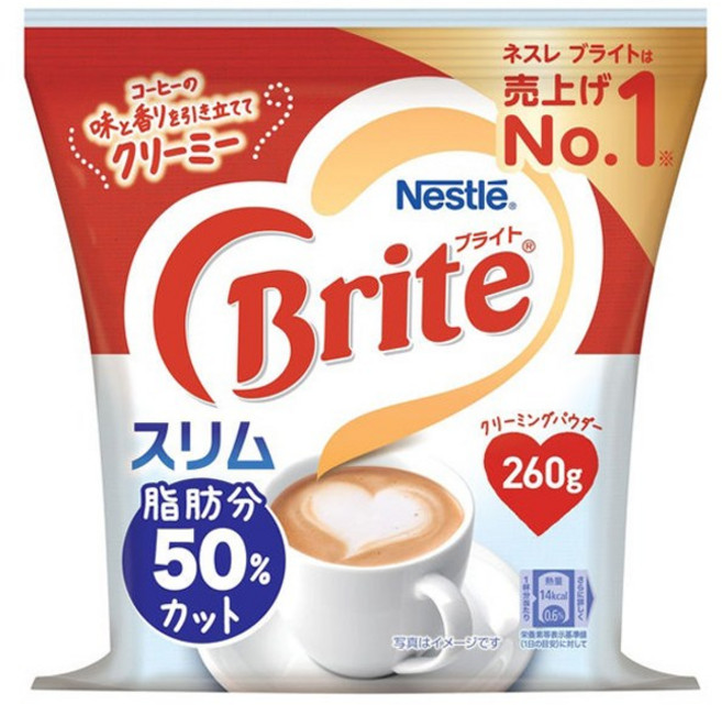 네슬레재팬 네스카페 Brite 브라이트 슬림 커피 크림파우더 260g 일본커피밀크 일본커피크림 일본커피프림, 1개입, 1개