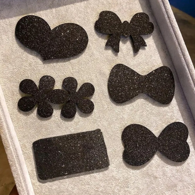 헤어 벨크로 잔머리 올림 앞머리 고정 세안 찍찍이, 1세트, 하트