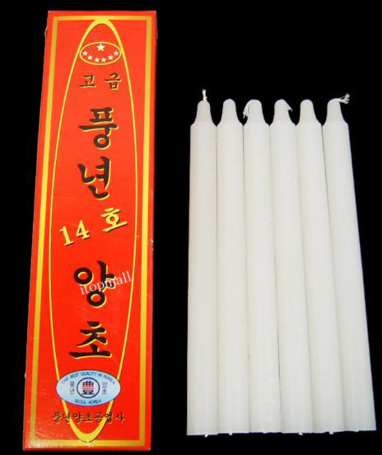 고급 풍년 양초 14호 6P 28호 2P 초 기원 소원성취 제사 고급 가정필수, ( 14호 6P ), 1개