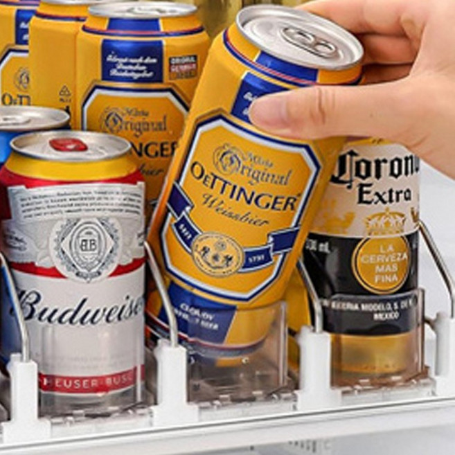 냉장고 정리 디스펜서 맥주 음료수 트레이 31cm 3라인, 1개, 상세페이지 참조