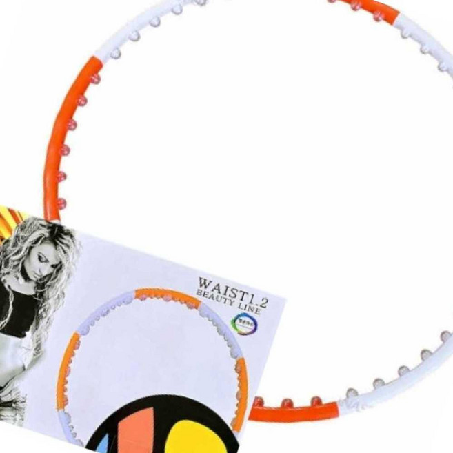 스포뱅크 웨이스트 훌라후프, 1.2kg, 오렌지 + 화이트, 1개