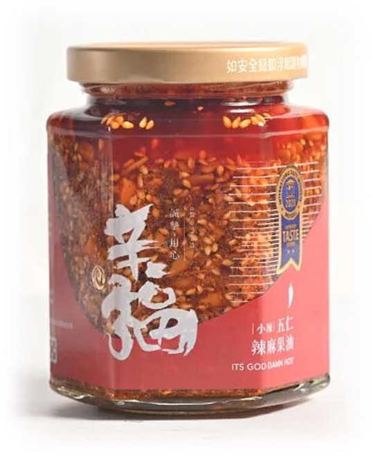 辛福 五仁辣麻果油 小辣 拌麵 炒菜 佐餐 調味聖品, 250g, 2入