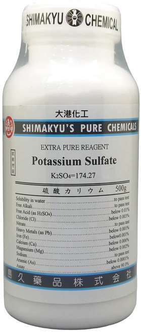 硫酸鉀 試藥 - 500g 試藥級, 1個