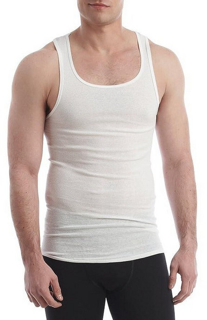 Hanes 남성용 FreshIQ ComfortSoft 염색 태그 없는 탱크 4팩 화이트. 146579