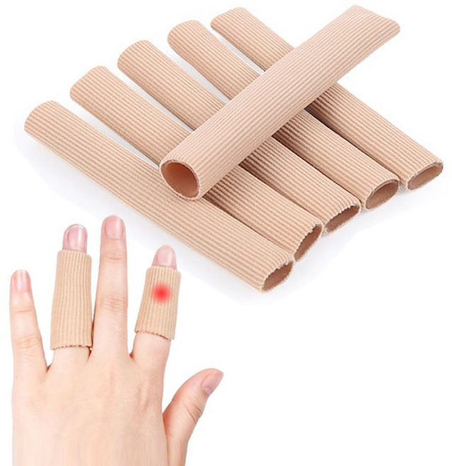 잘라쓰는 손가락 보호대 깁스 부목 실리콘 보호링 튜브 발가락 밴드 스포츠 마디 골무 슬리브, 1개